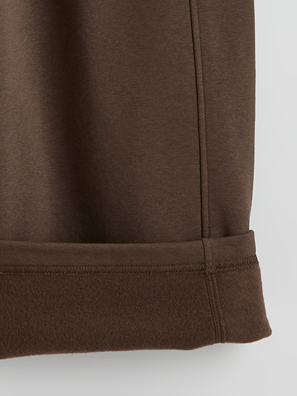 Kahverengi Beli Lastikli Kadın Kalın Eşofman Altı	-1