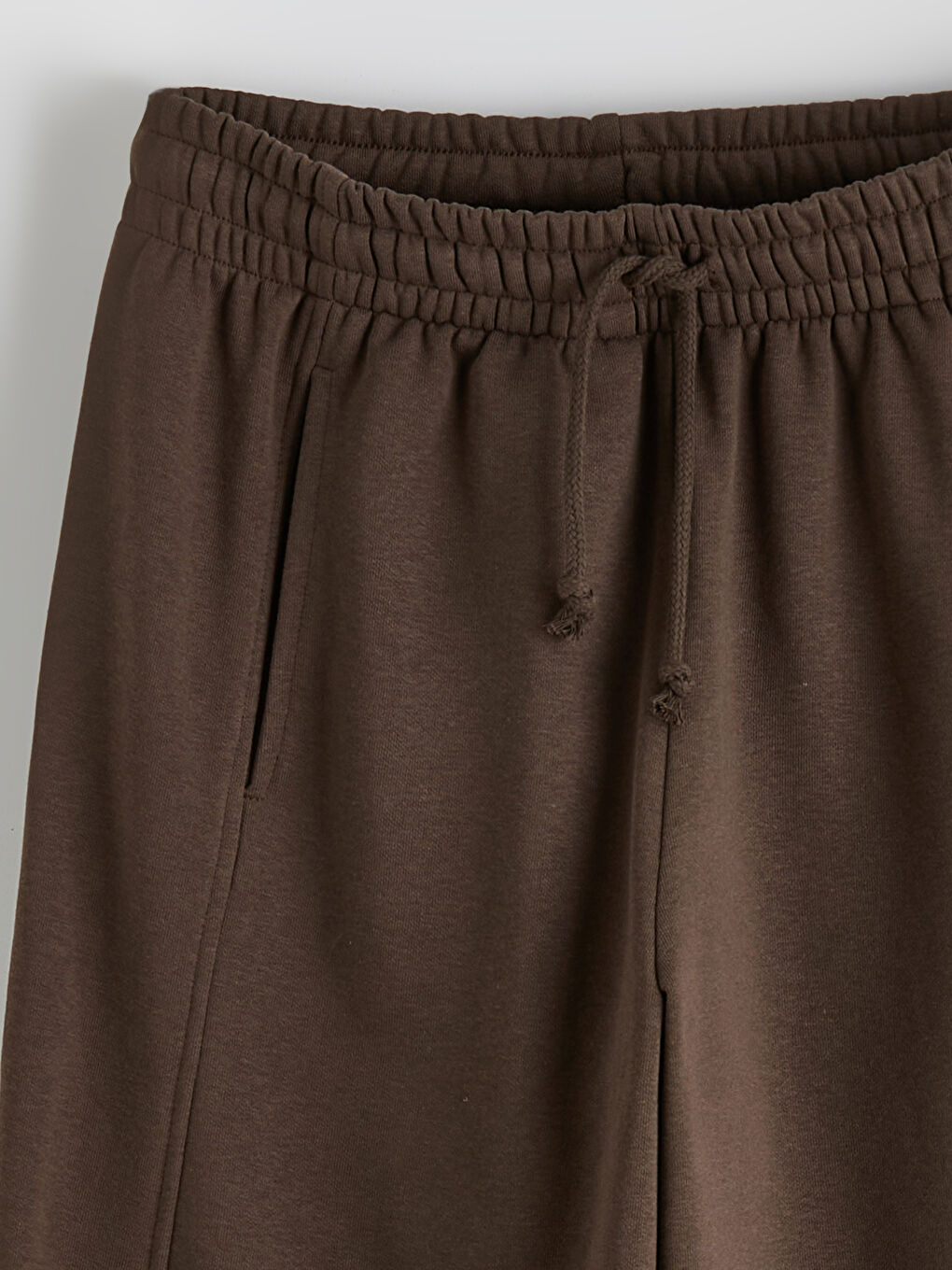 Kahverengi Beli Lastikli Kadın Kalın Eşofman Altı	-2