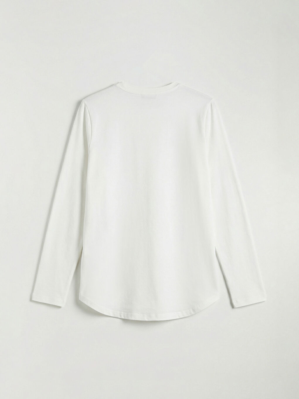 Ekru Bisiklet Yaka Kadın Tişört-1