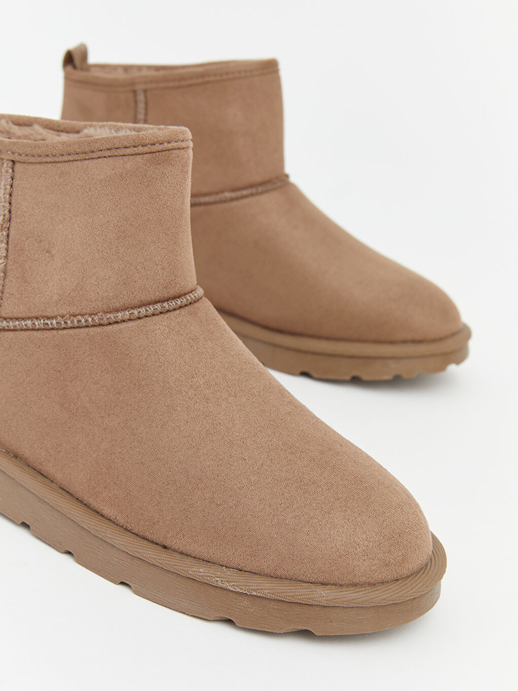 Bej Kürk Detaylı Kız Çocuk Bot-2