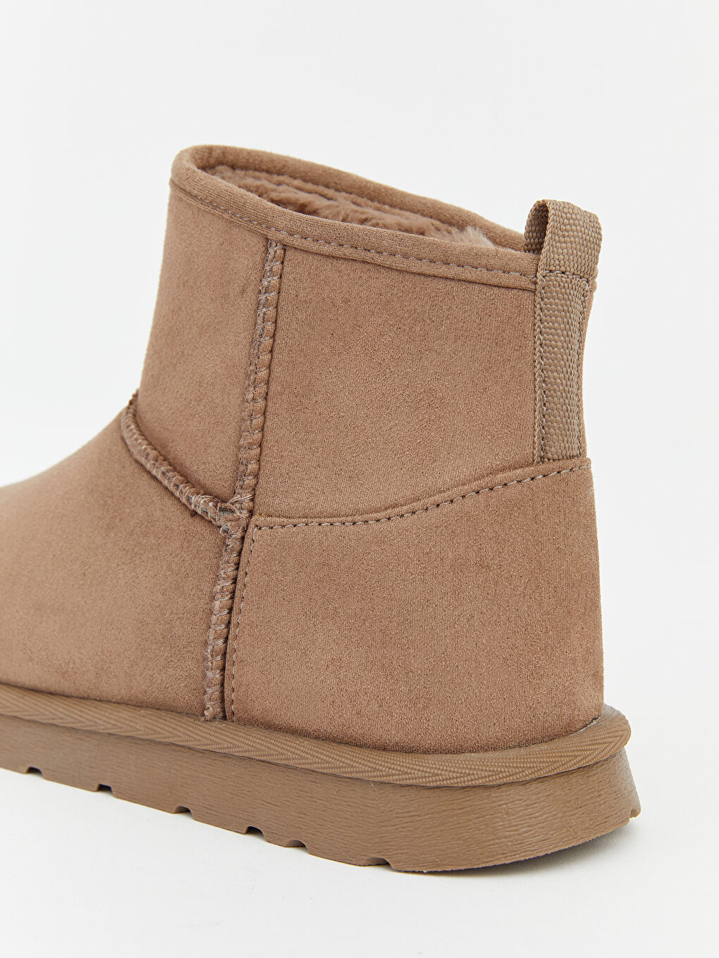 Bej Kürk Detaylı Kız Çocuk Bot-4