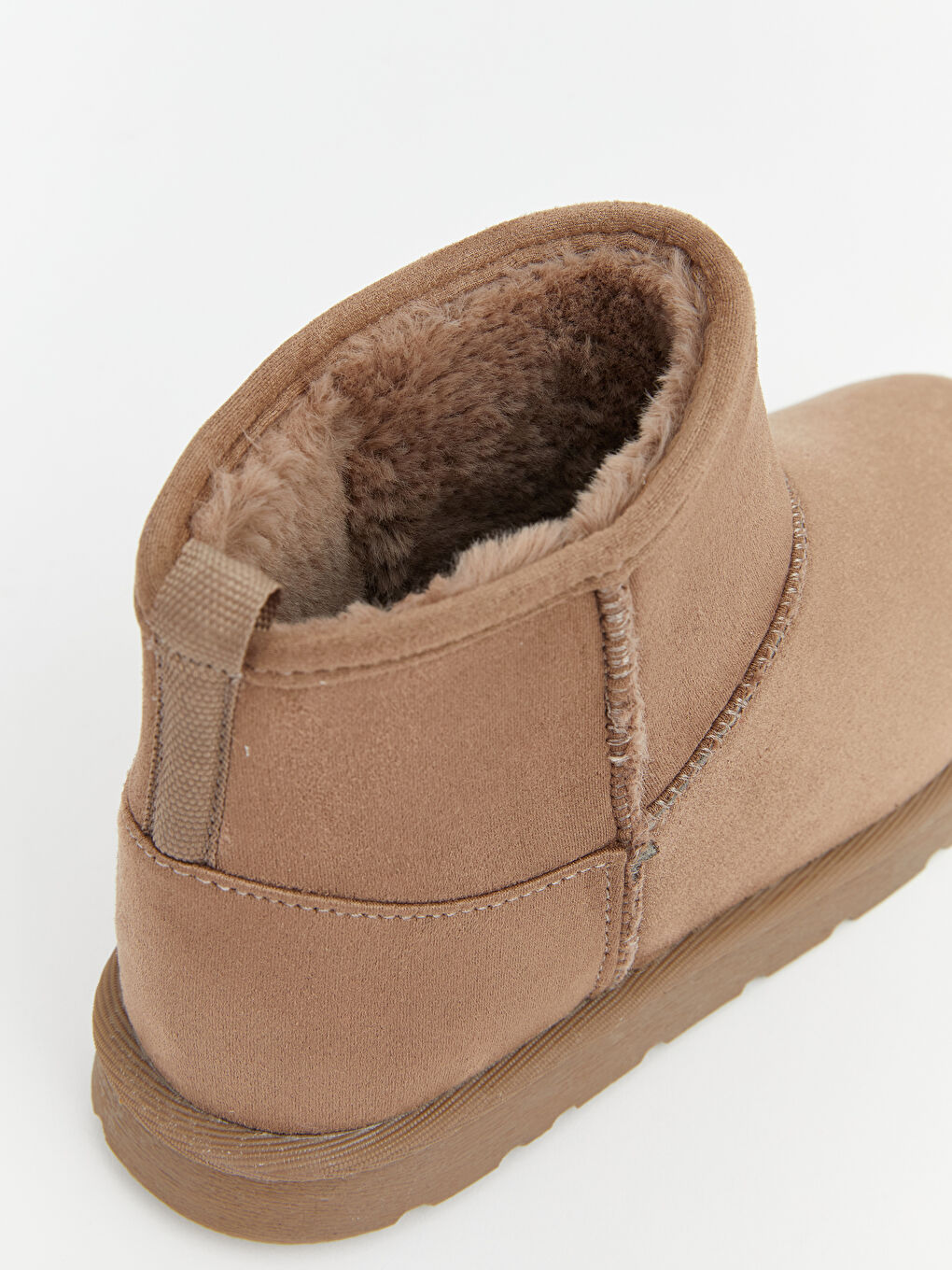 Bej Kürk Detaylı Kız Çocuk Bot-5