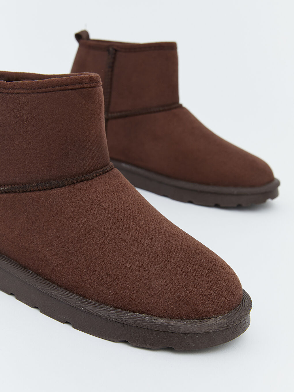 Kahverengi Süet Görünümlü Pelüş Astarlı Kız Çocuk Bot-2