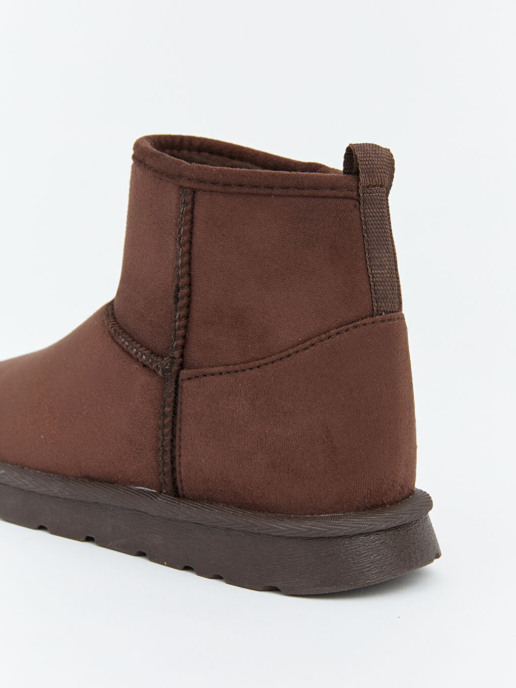 Kahverengi Süet Görünümlü Pelüş Astarlı Kız Çocuk Bot-4