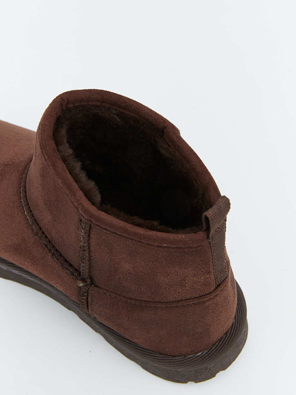 Kahverengi Süet Görünümlü Pelüş Astarlı Kız Çocuk Bot-5