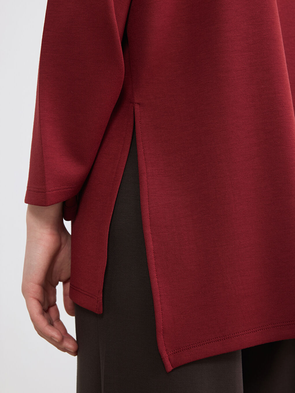 تونیکی سویتشێرت ره‌نگ شه‌رابی ژن-2