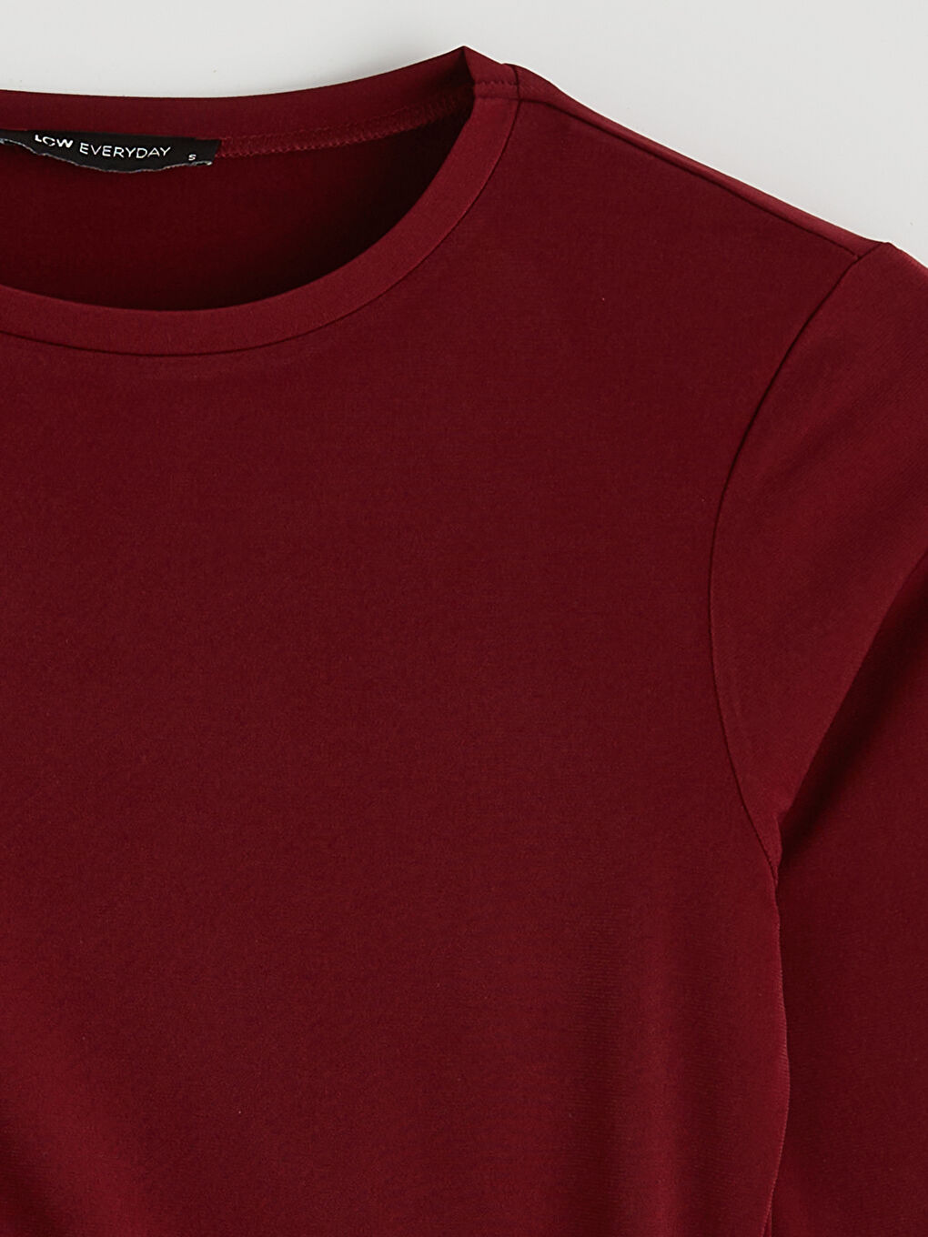 Bordo Bisiklet Yaka Bağlama Detaylı Kadın Body-1