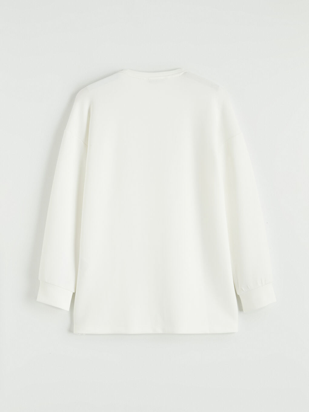 Ekru Baskılı Soft Touch Oversize Kadın Tunik-7