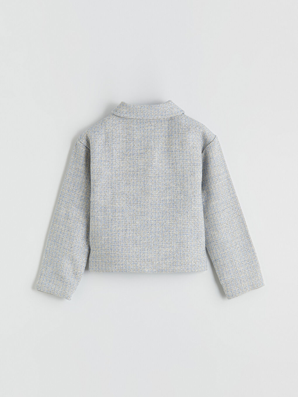Mavi Gömlek Yaka Kız Çocuk Tüvit Ceket-2