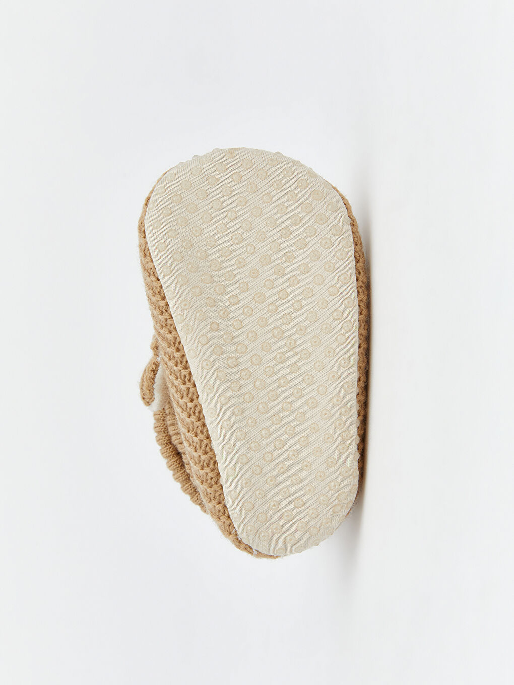 Bej Hayvan Figürlü Erkek Bebek Çoraplı Ev Ayakkabısı-3