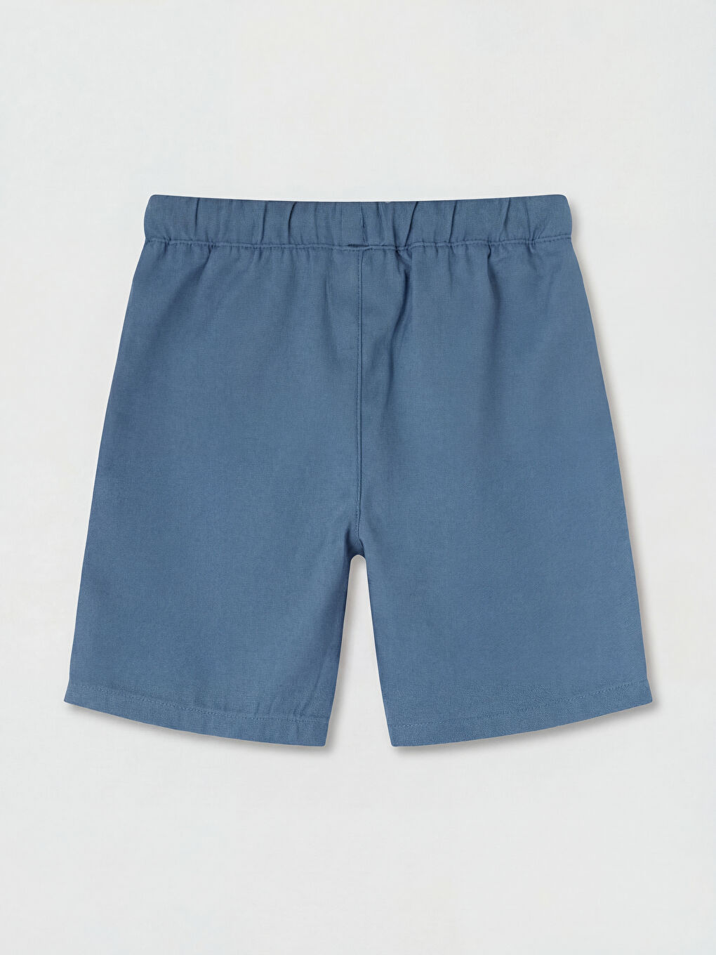 Mavi Erkek Çocuk Beli Lastikli ve Bağcıklı Şort-1