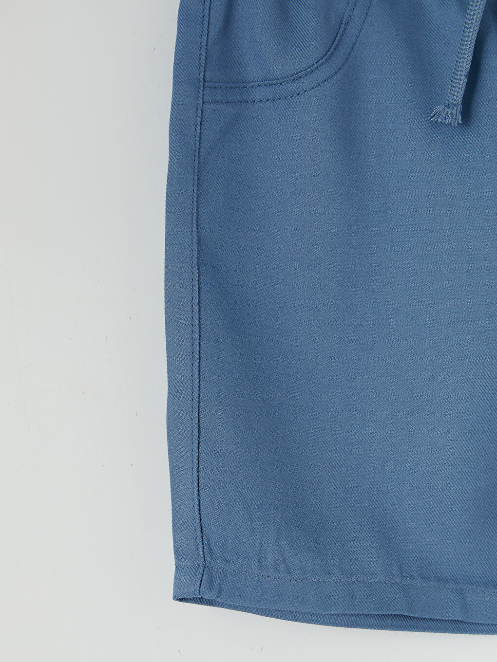 Mavi Erkek Çocuk Beli Lastikli ve Bağcıklı Şort-2