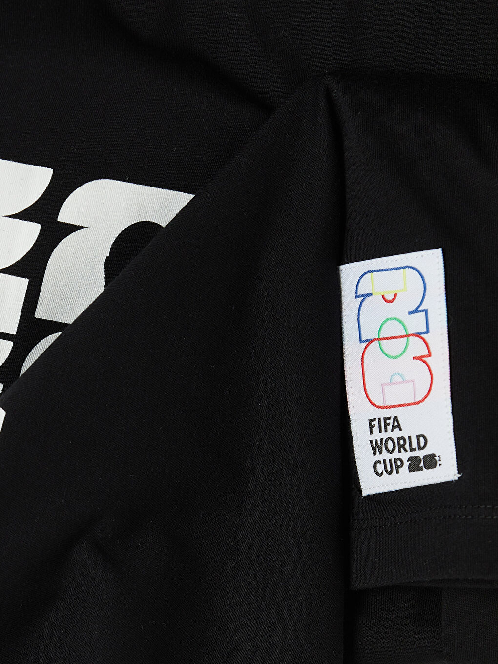 Siyah Bisiklet Yaka FIFA 2026 Baskılı Erkek Tişört-3