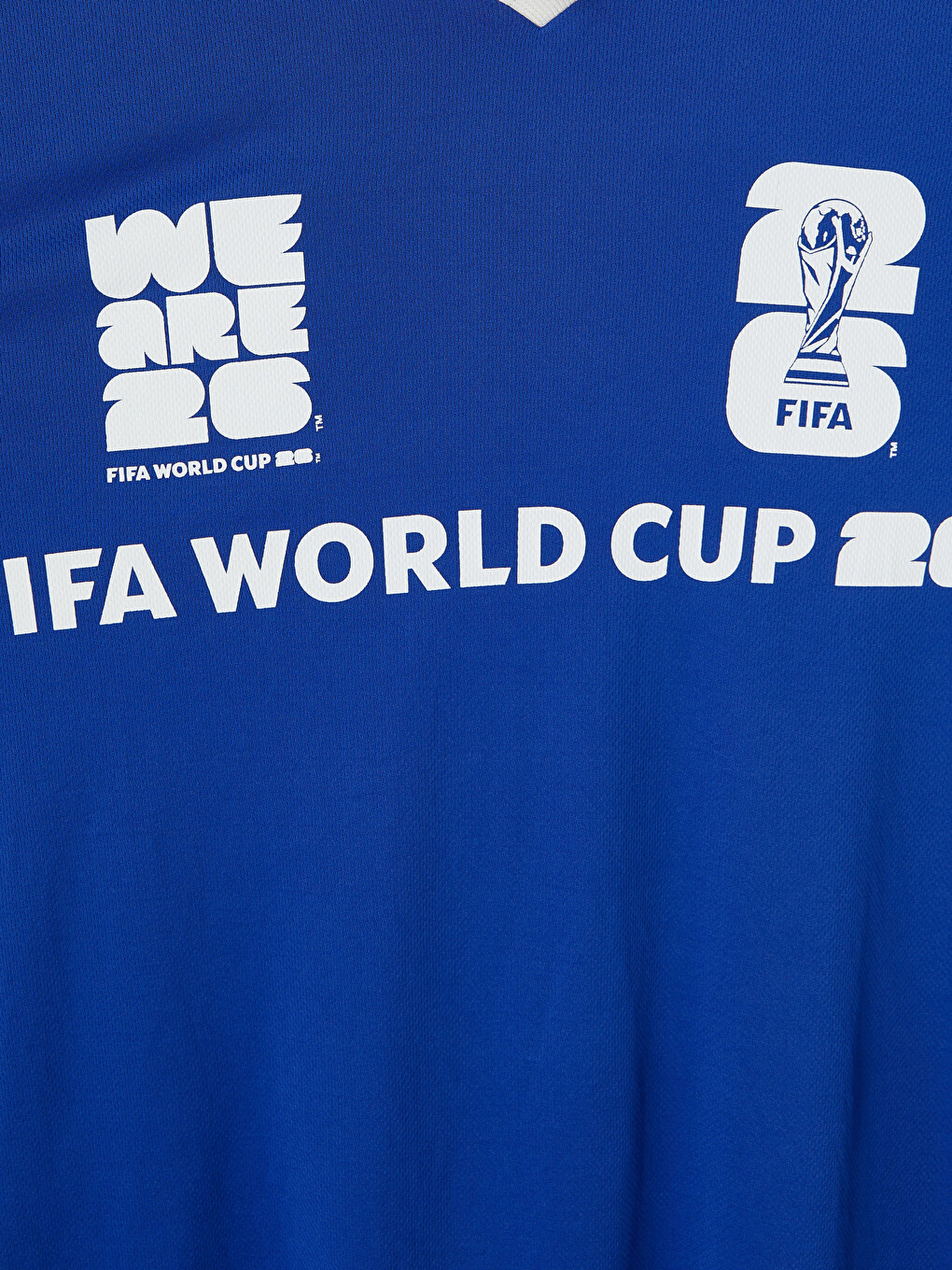 Mavi Polo Yaka FIFA 2026 Baskılı Erkek Tişört-1