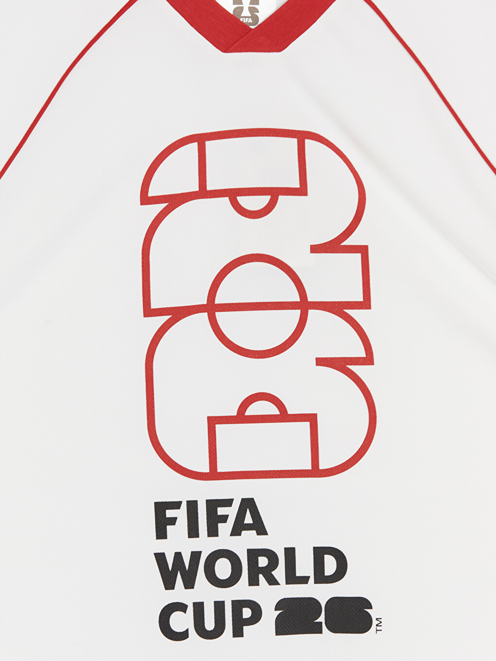 Beyaz FIFA 2026 Dünya Kupası Baskılı Erkek Tişört-1