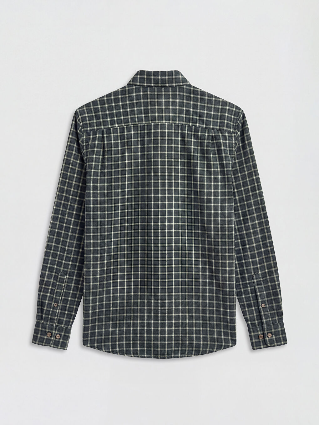 Regular Fit Plaid Gabardine Men's Shirt-1