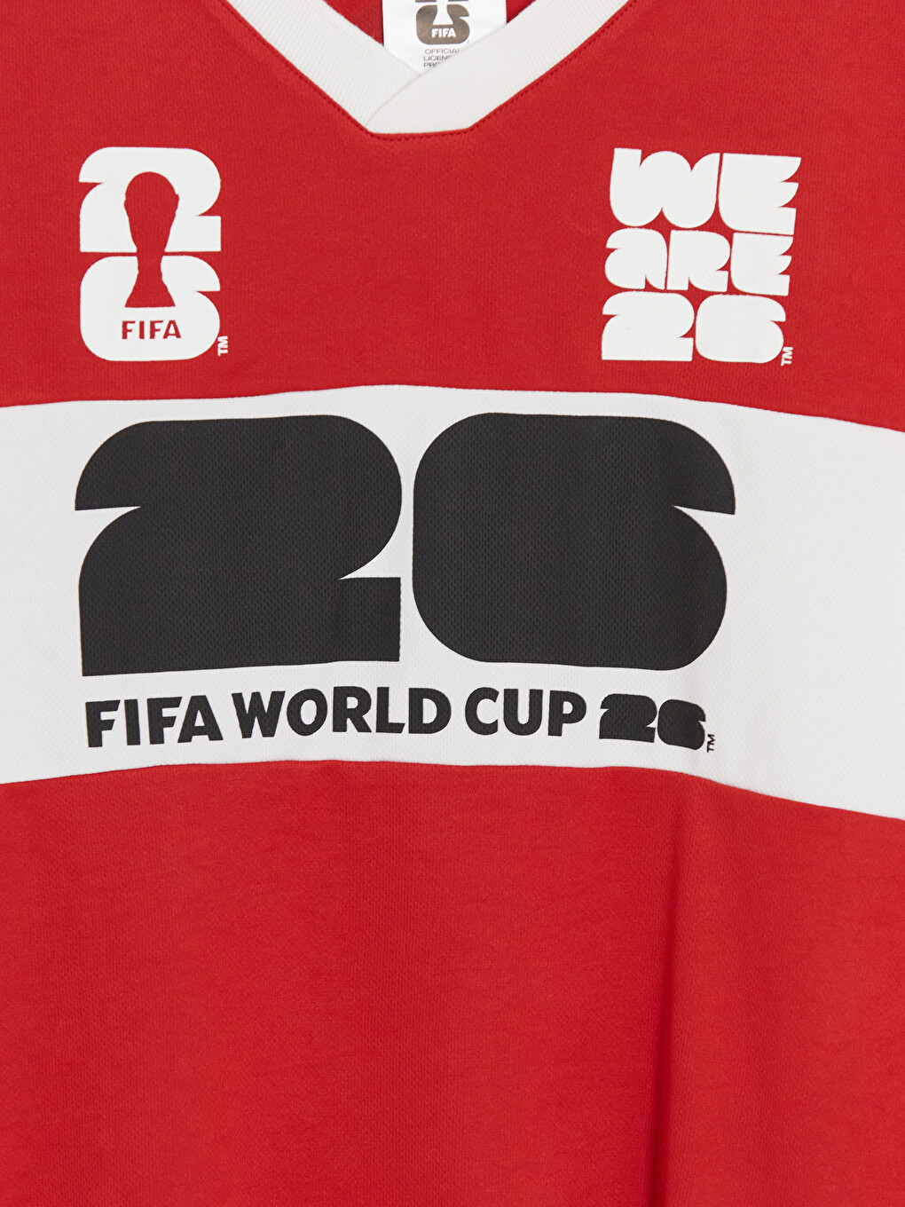 FIFA Bedrucktes Regular Fit V-Ausschnitt Herren T-Shirt-5