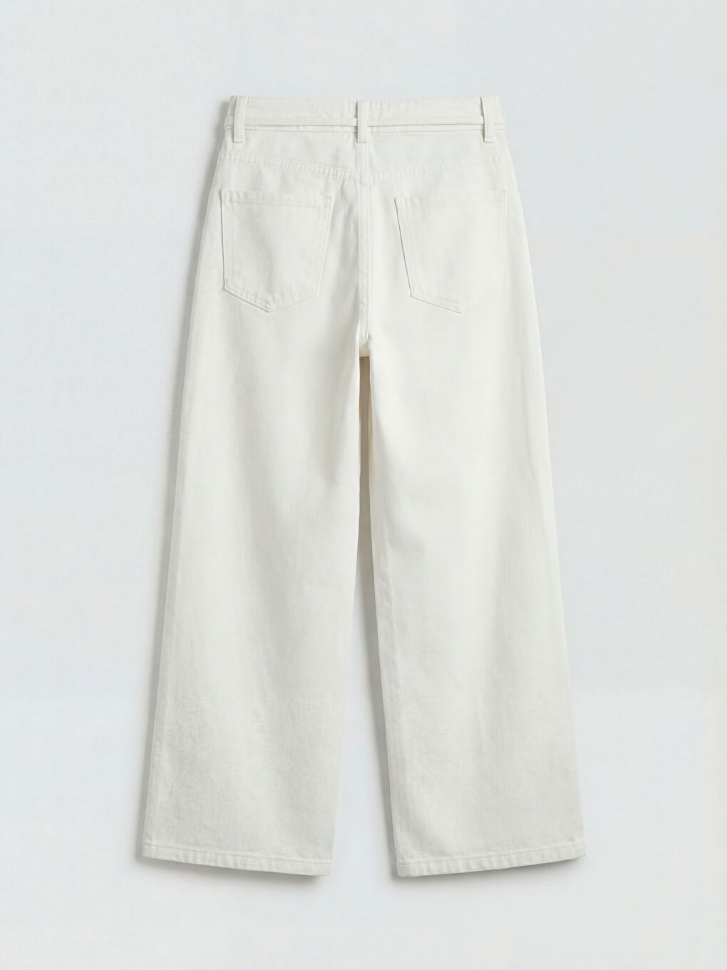 Ekru Wideleg Kız Çocuk Gabardin Pantolon-1