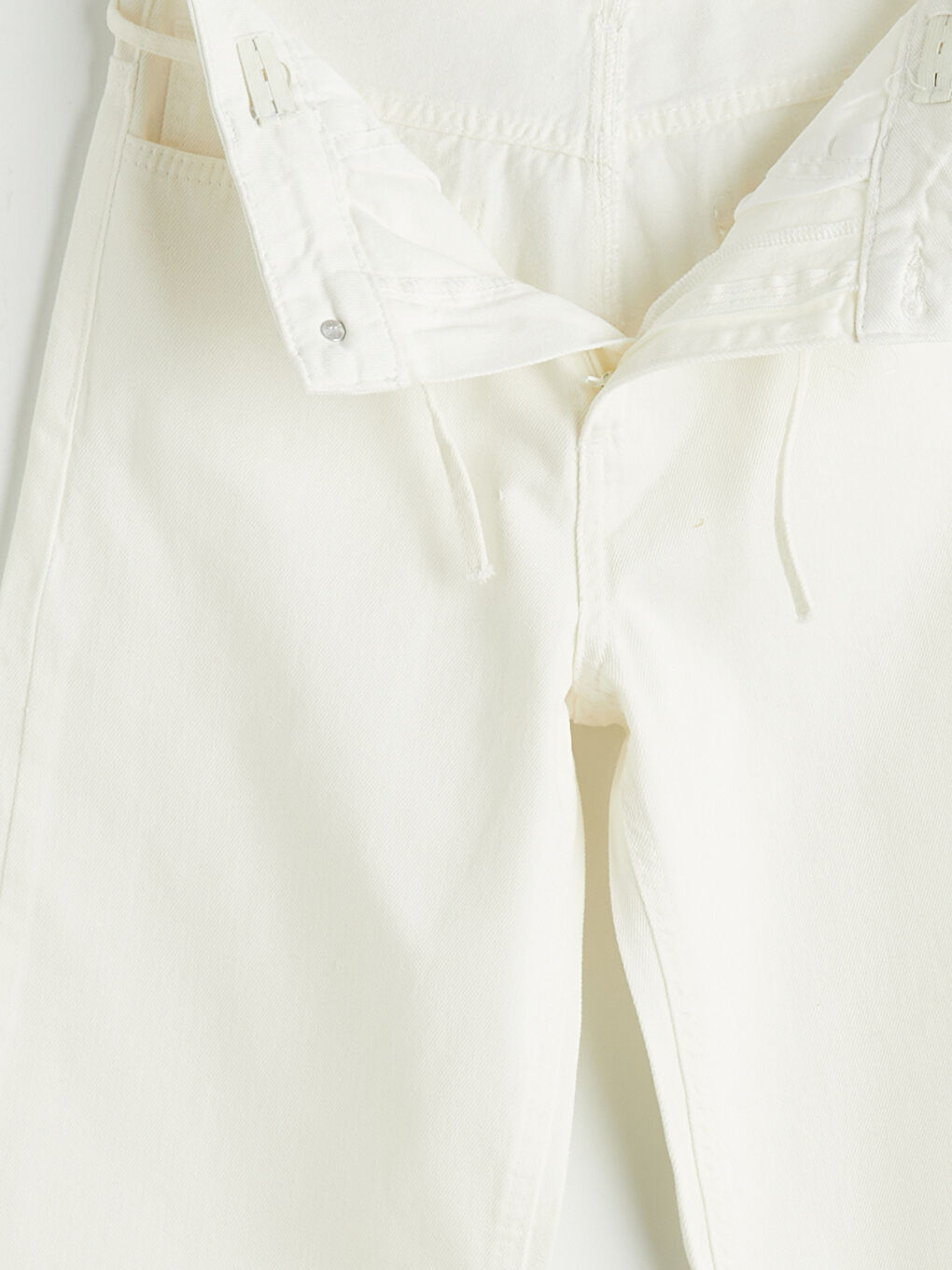 Ekru Wideleg Kız Çocuk Gabardin Pantolon-2