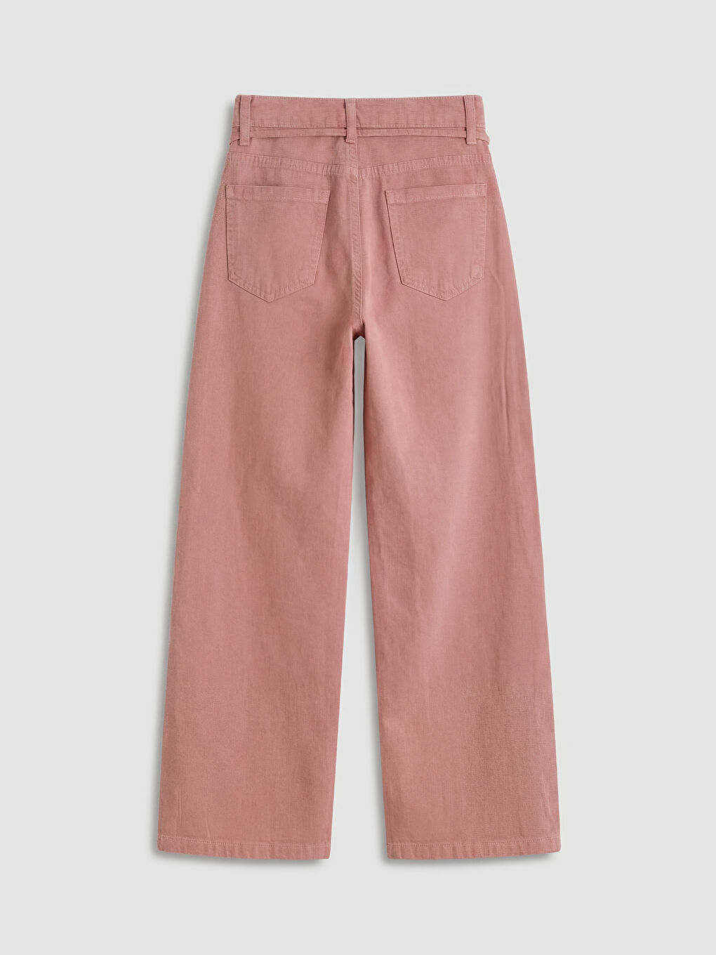 Pembe Wideleg Kız Çocuk Gabardin Pantolon-1