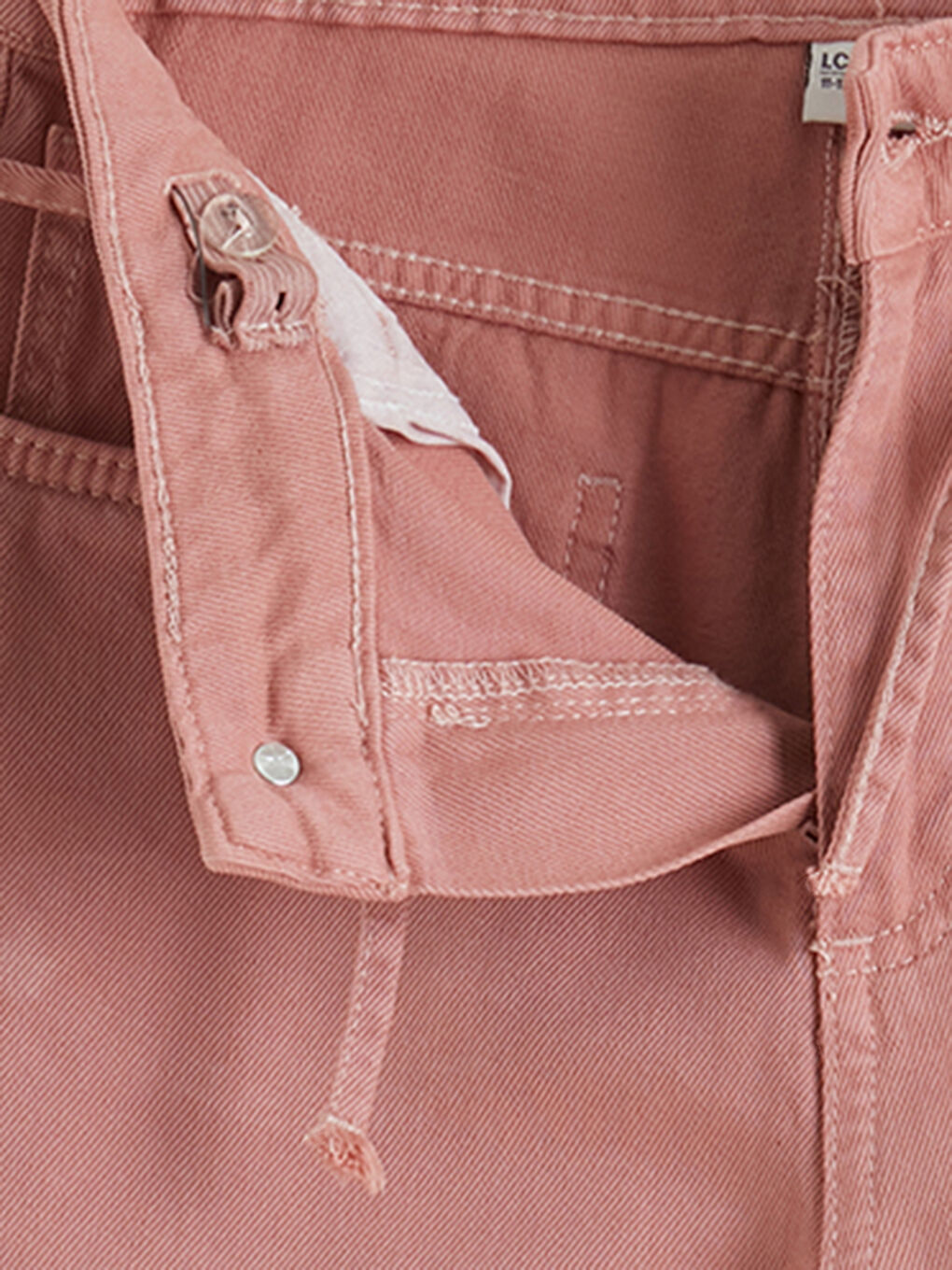 Pembe Wideleg Kız Çocuk Gabardin Pantolon-2