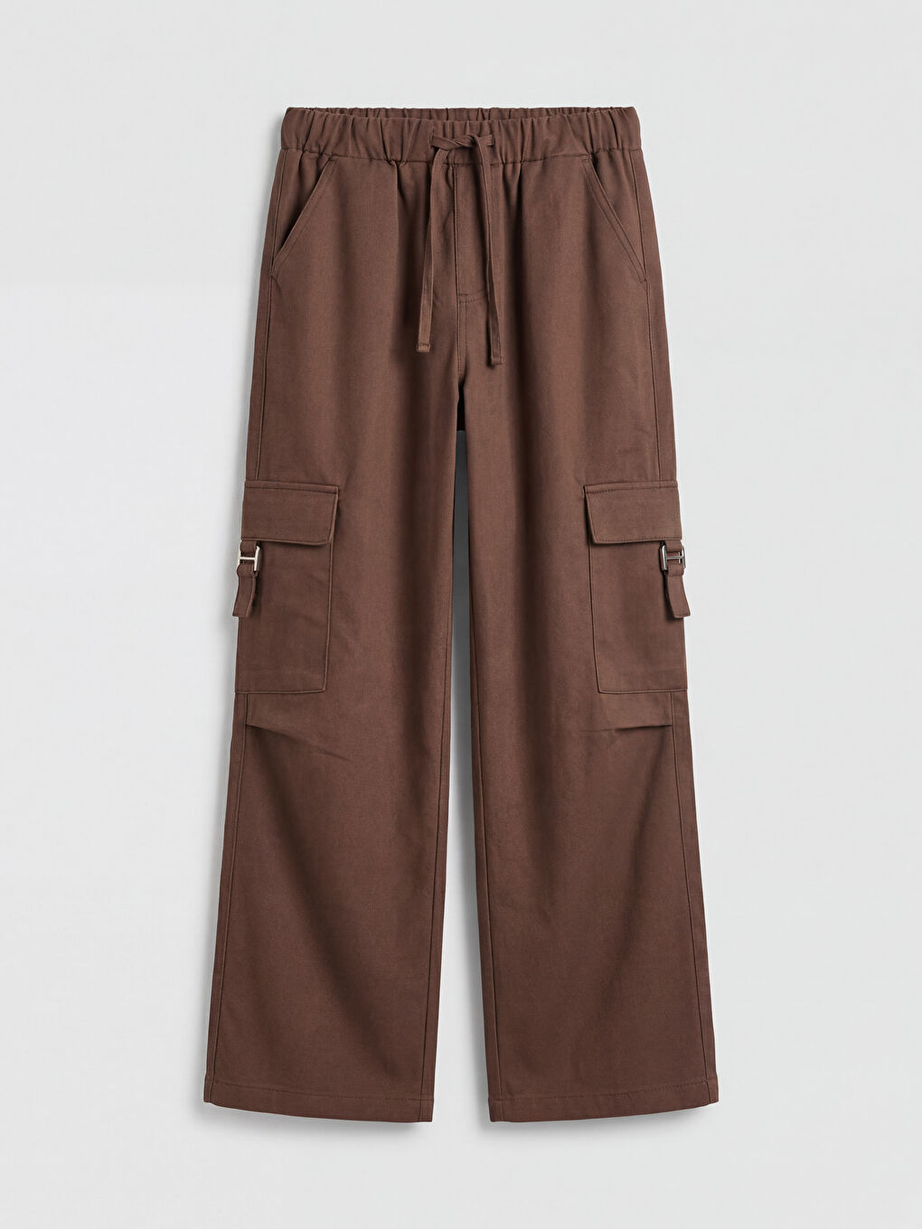 Pantalon Cargo En Gabardine À Coupe Ample Pour Fille-1