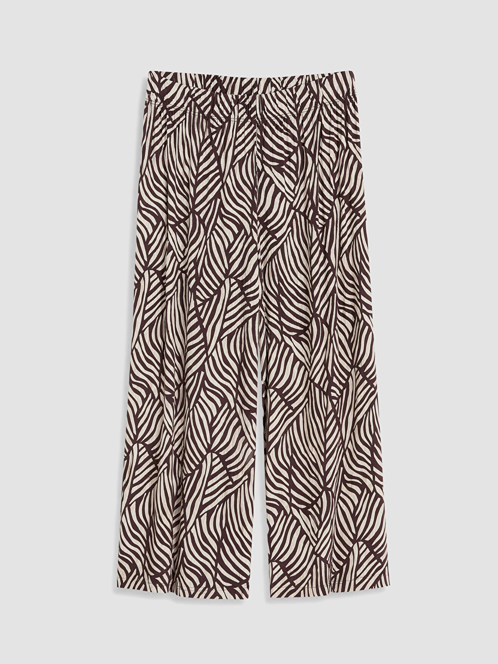 Elastic Waist Patterned Women's Capri