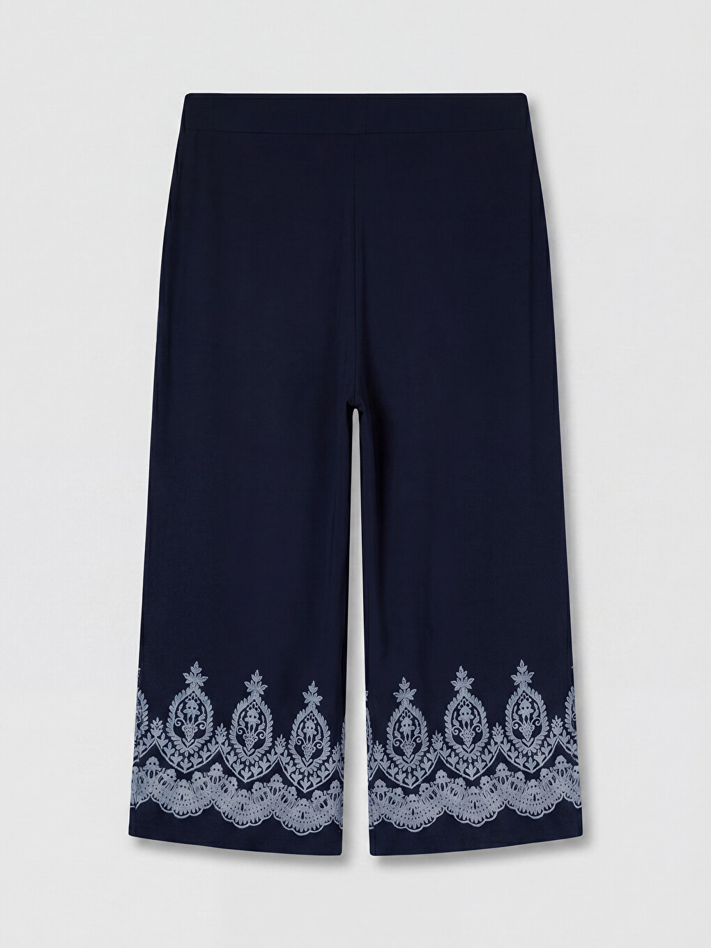 Femër Blu Pantallona Kapri-5