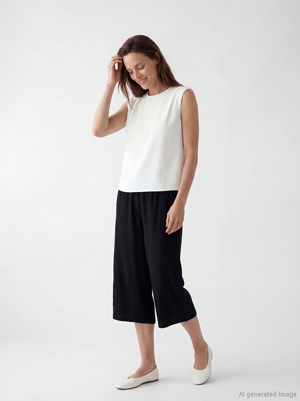 Elastic Waist Women's Capri