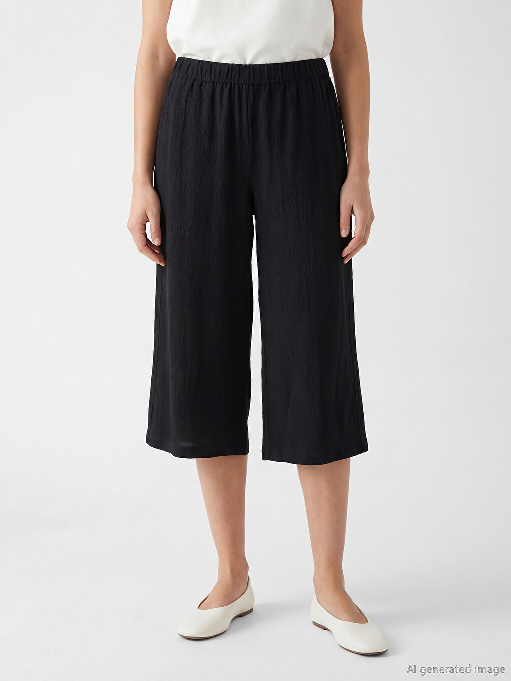 Elastic Waist Women's Capri-1