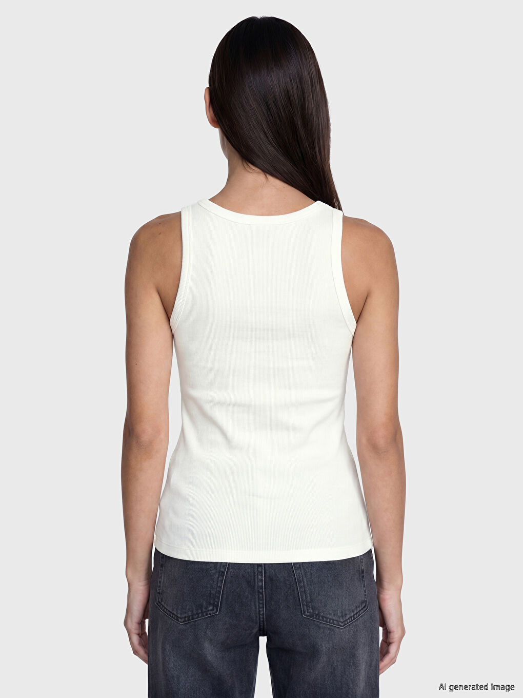 U Neck Rhinestone Embellished Women's Tank Top-3