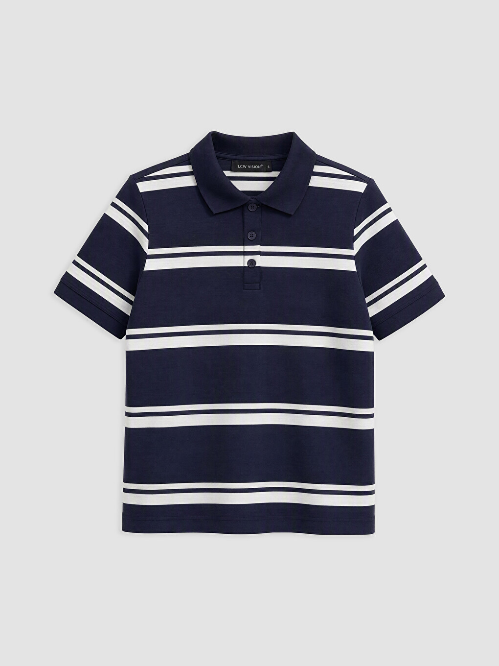 Polo Collar Striped Women's T-shirt