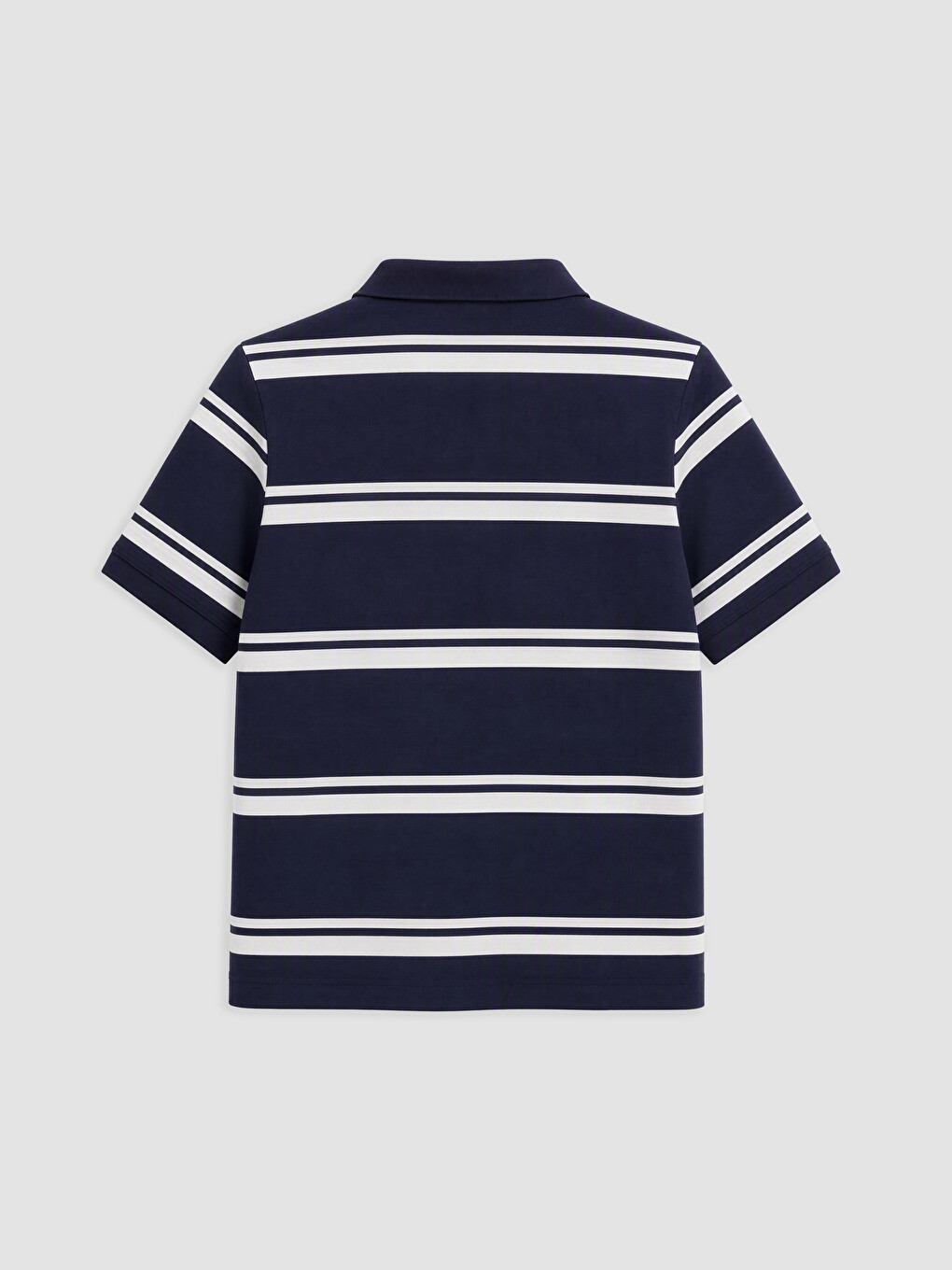 Polo Collar Striped Women's T-shirt-1