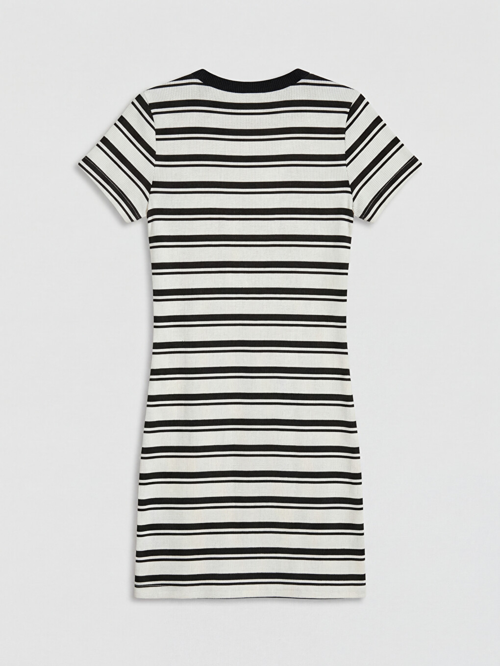 Robe côtelée rayée pour fille-1