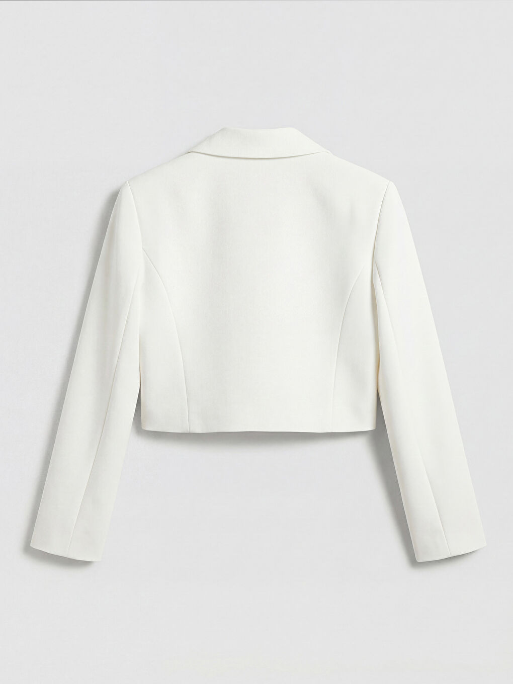 Ekru Fiyonk Detaylı Kız Çocuk Blazer Ceket-1