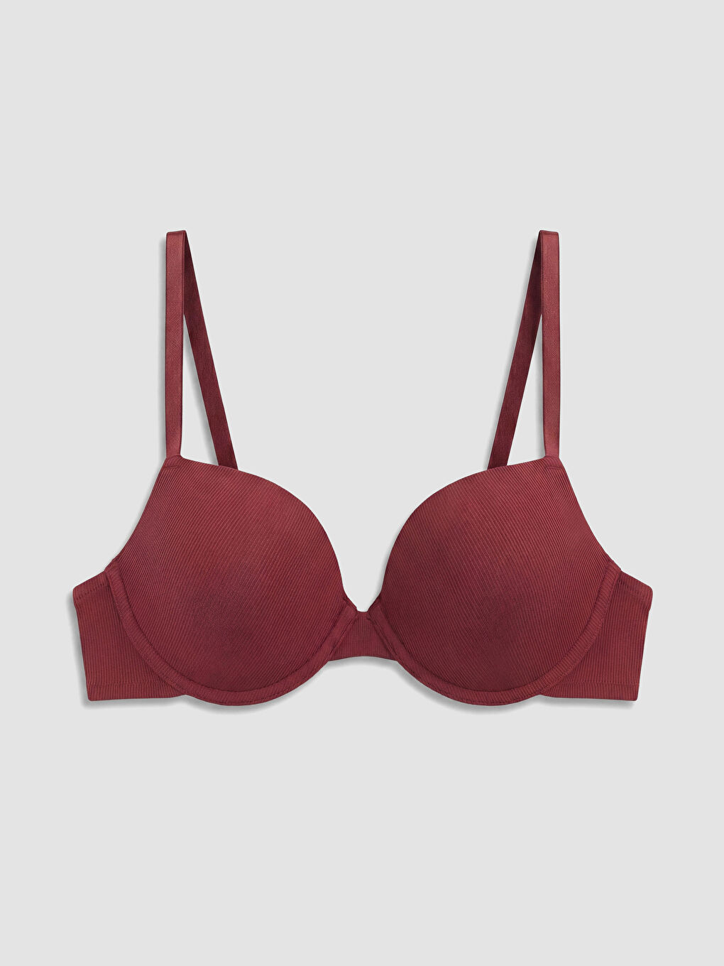 Pembe Balenli Dolgusuz Tişört Sütyen