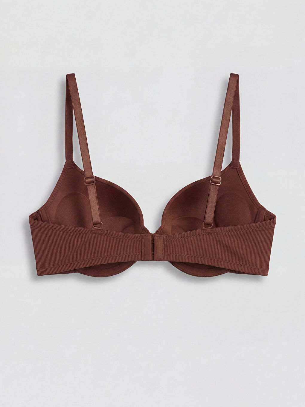 Kahverengi Balenli Dolgulu Tişört Sütyen-1