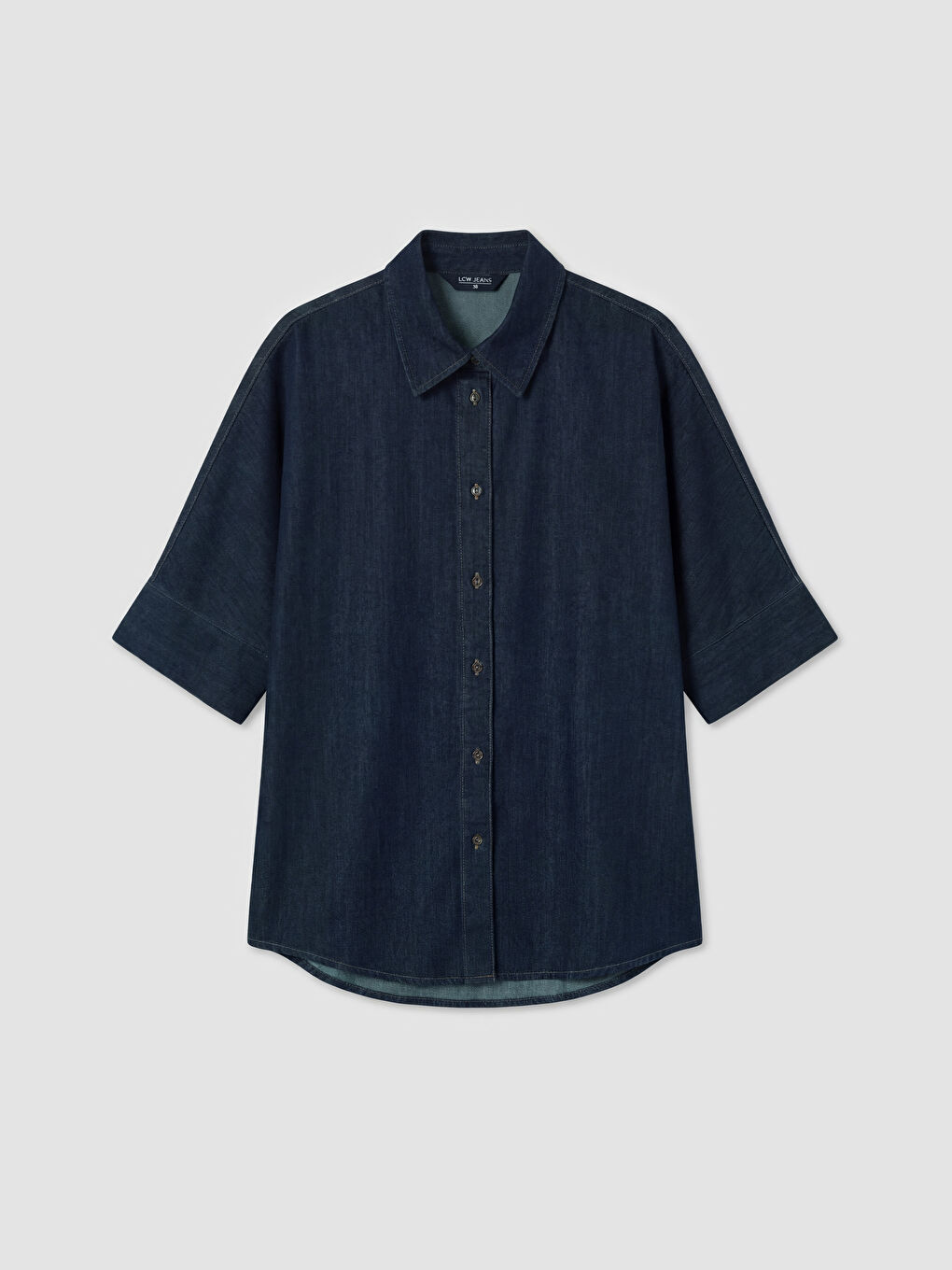 İndigo Kadın Jean Gömlek