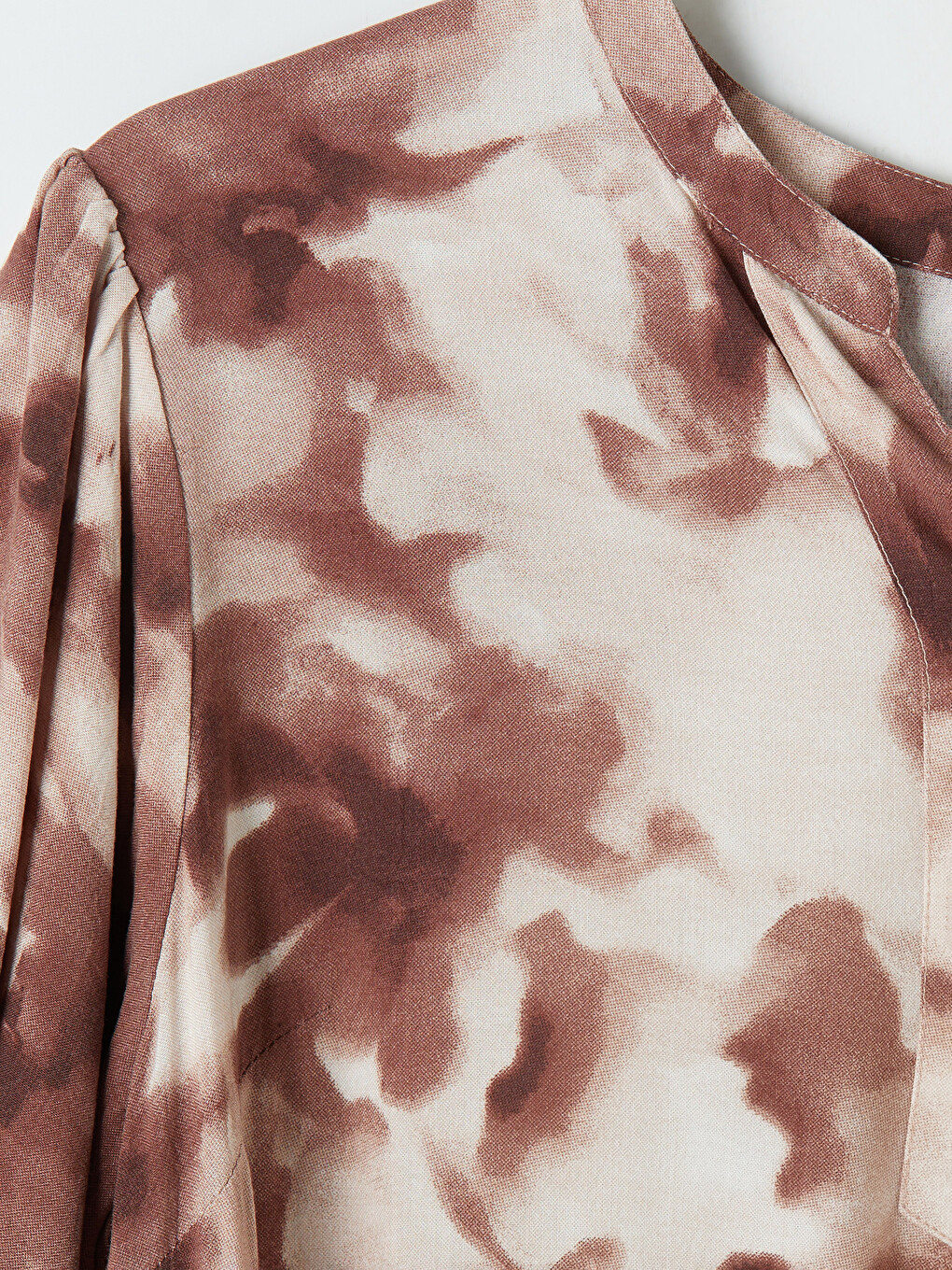 Notch Neck Frilled Poplin Dress-6