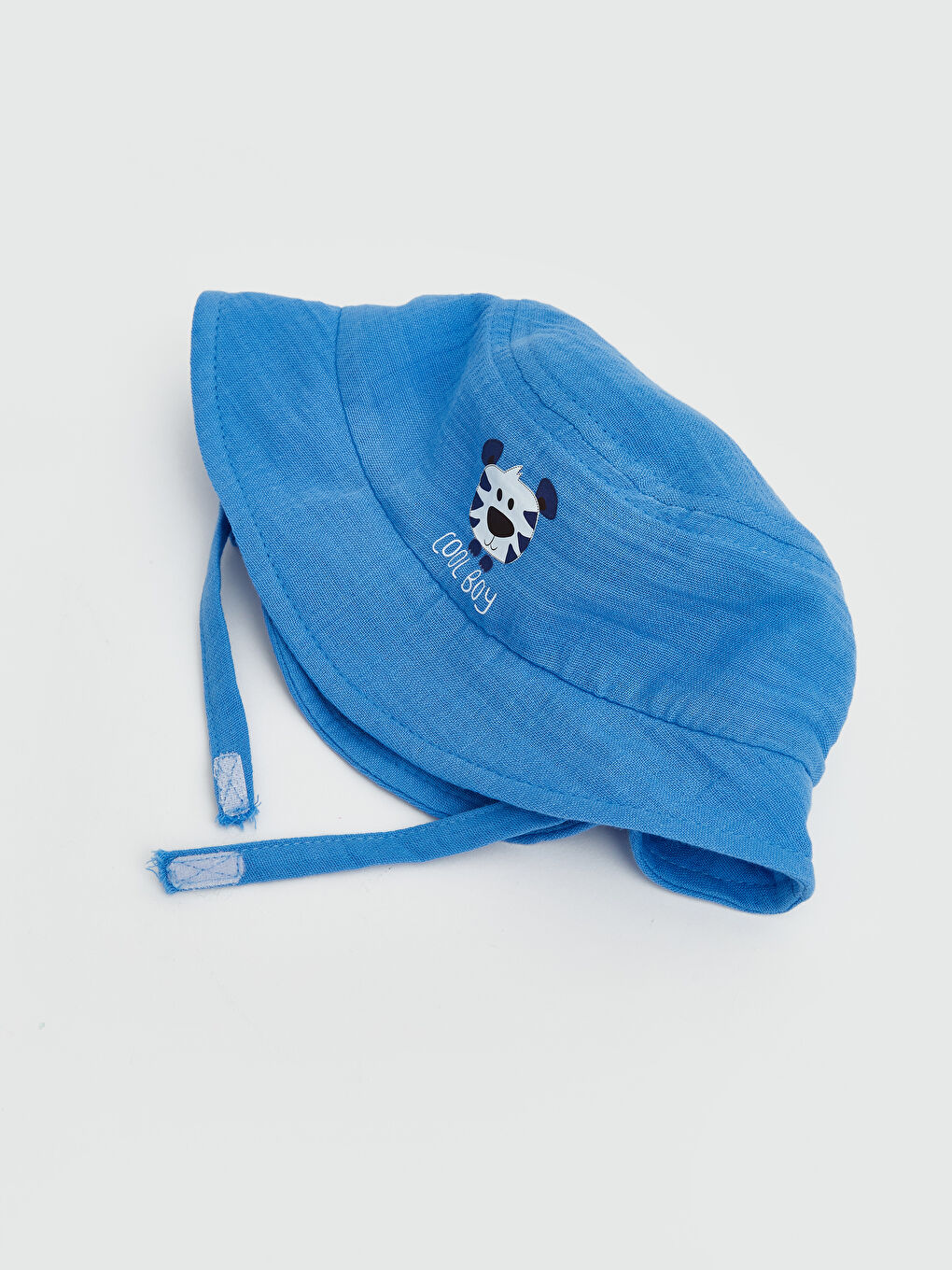 Mavi Baskılı Erkek Bebek Bucket Şapka-2