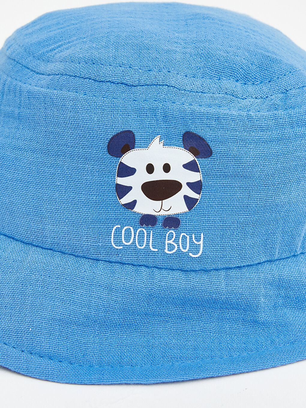 Mavi Baskılı Erkek Bebek Bucket Şapka-3