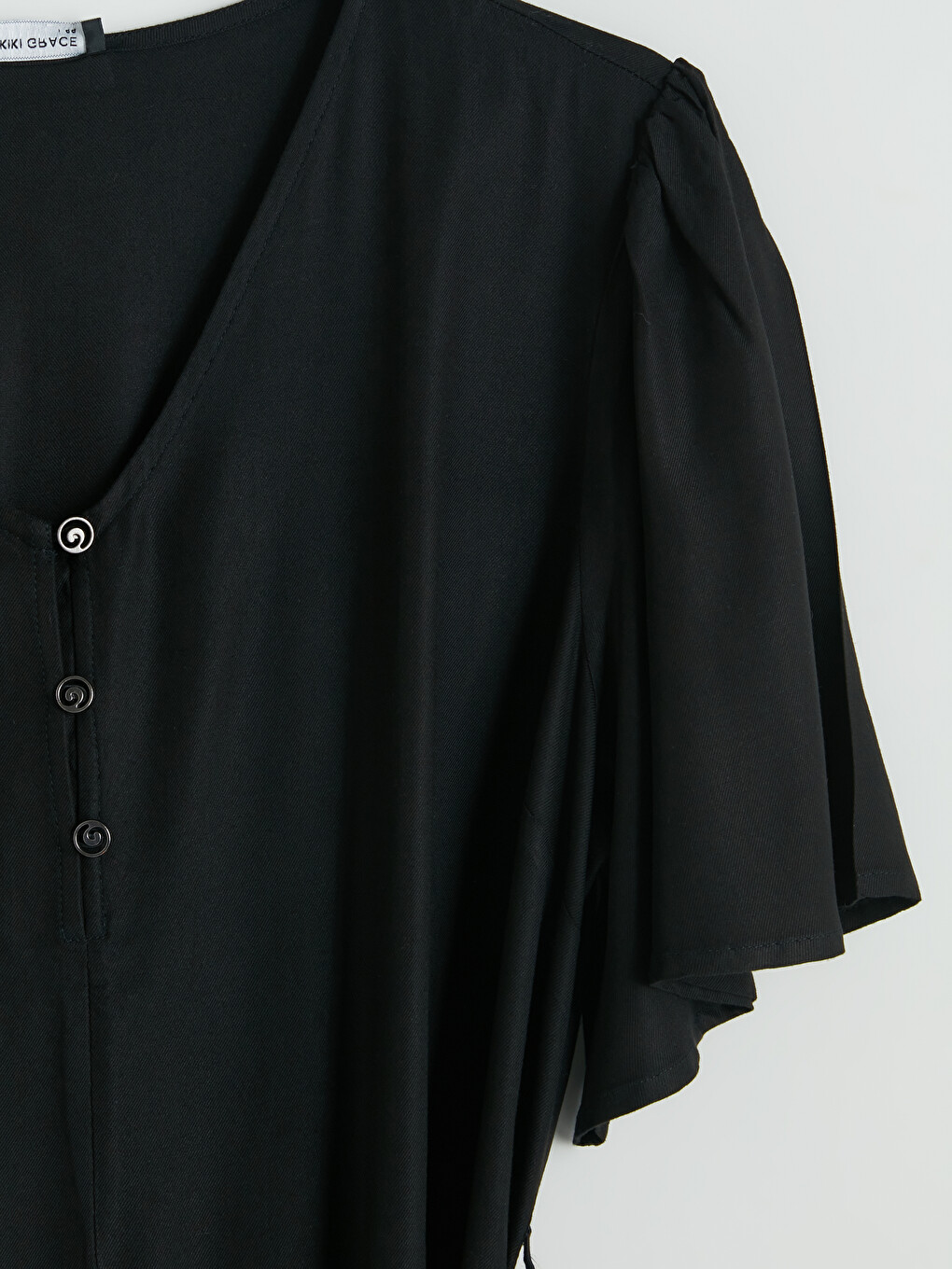 V Neck Waist Sashed Dress-6