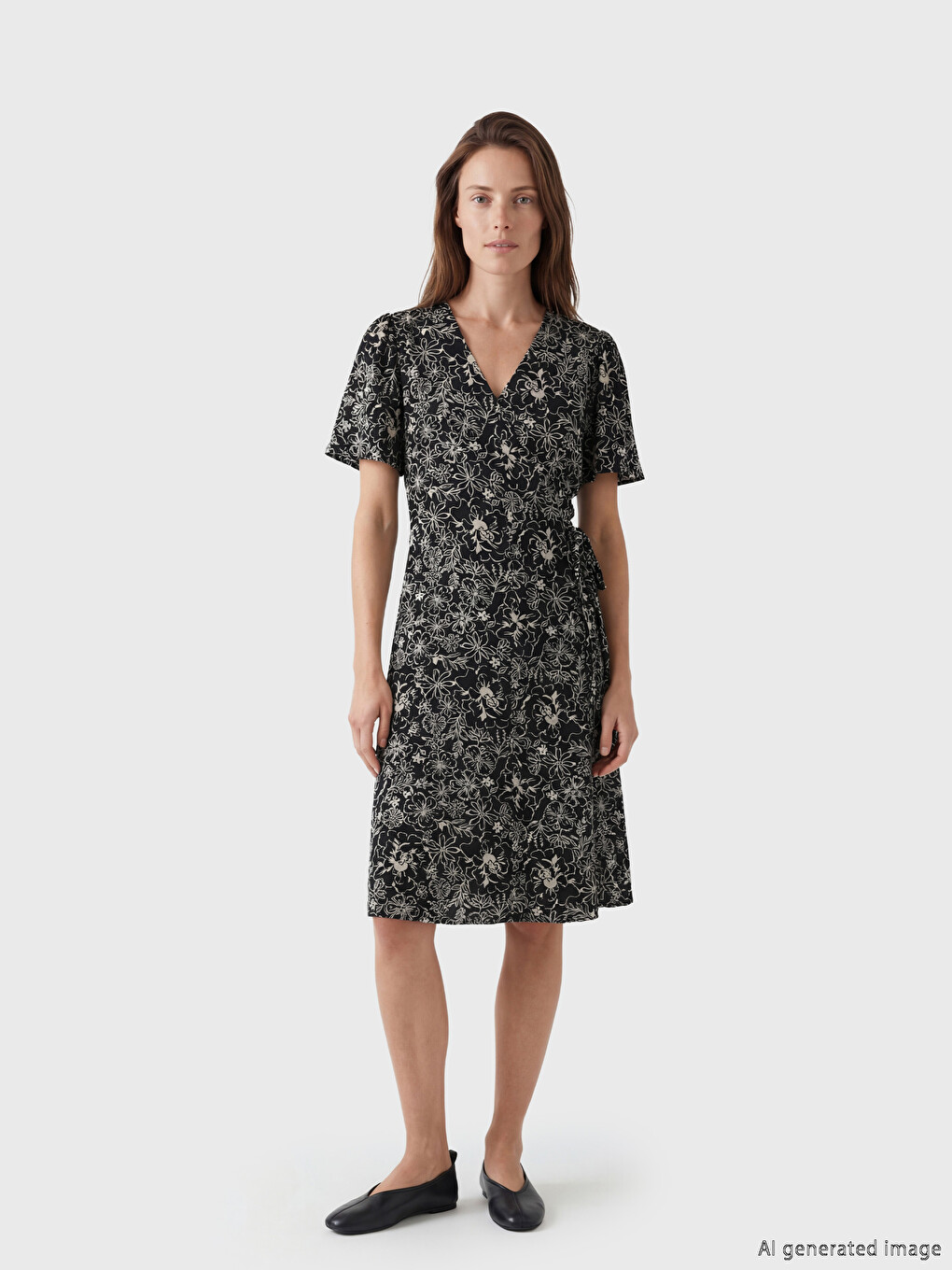 Woman Black Dress