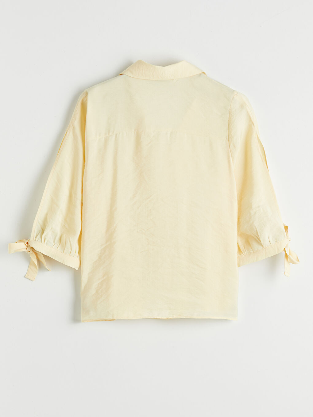 Sarı Modal Karışımlı Kadın Gömlek-1