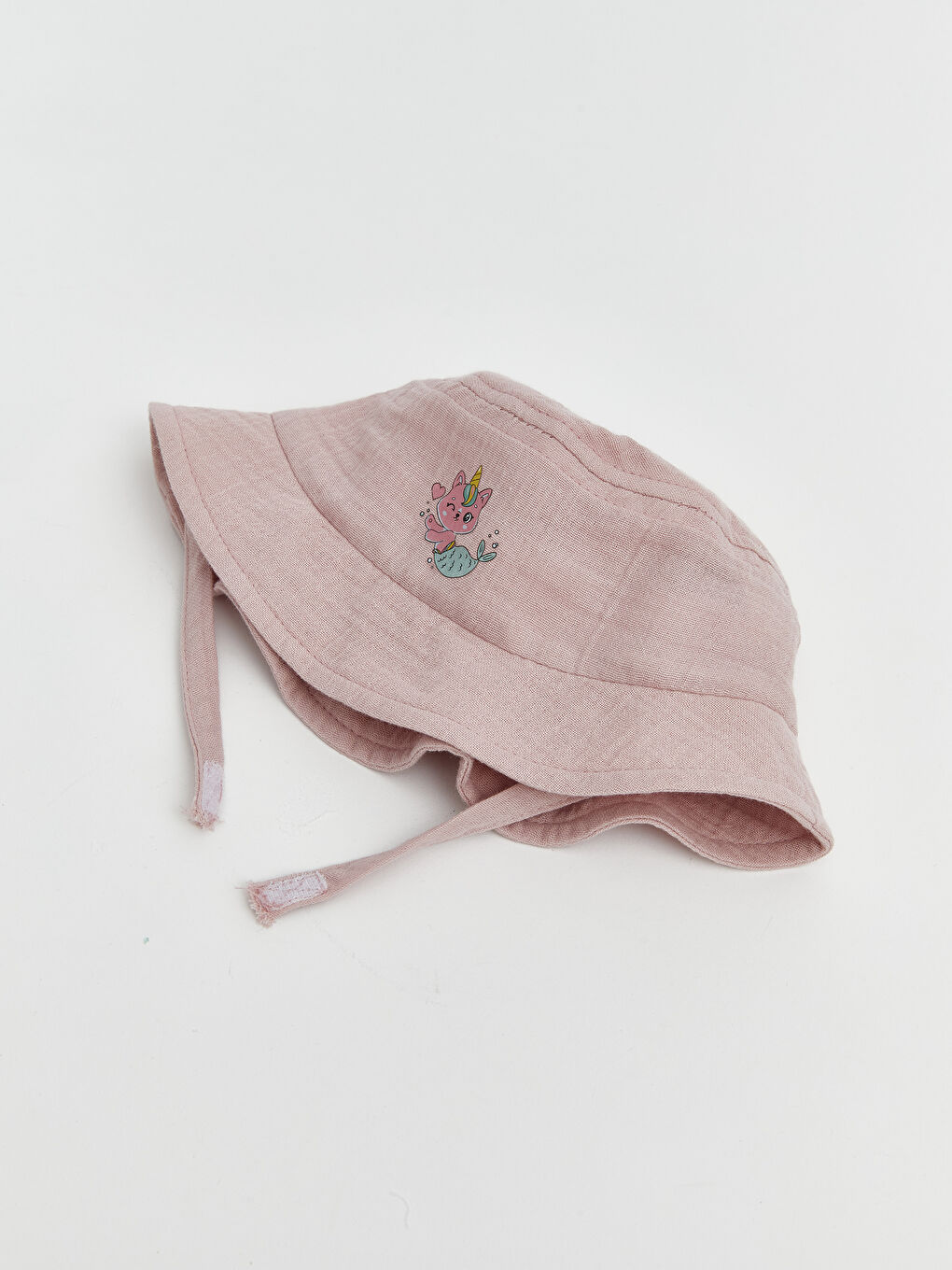 Antrasit Baskılı Kız Bebek Bucket Şapka-2