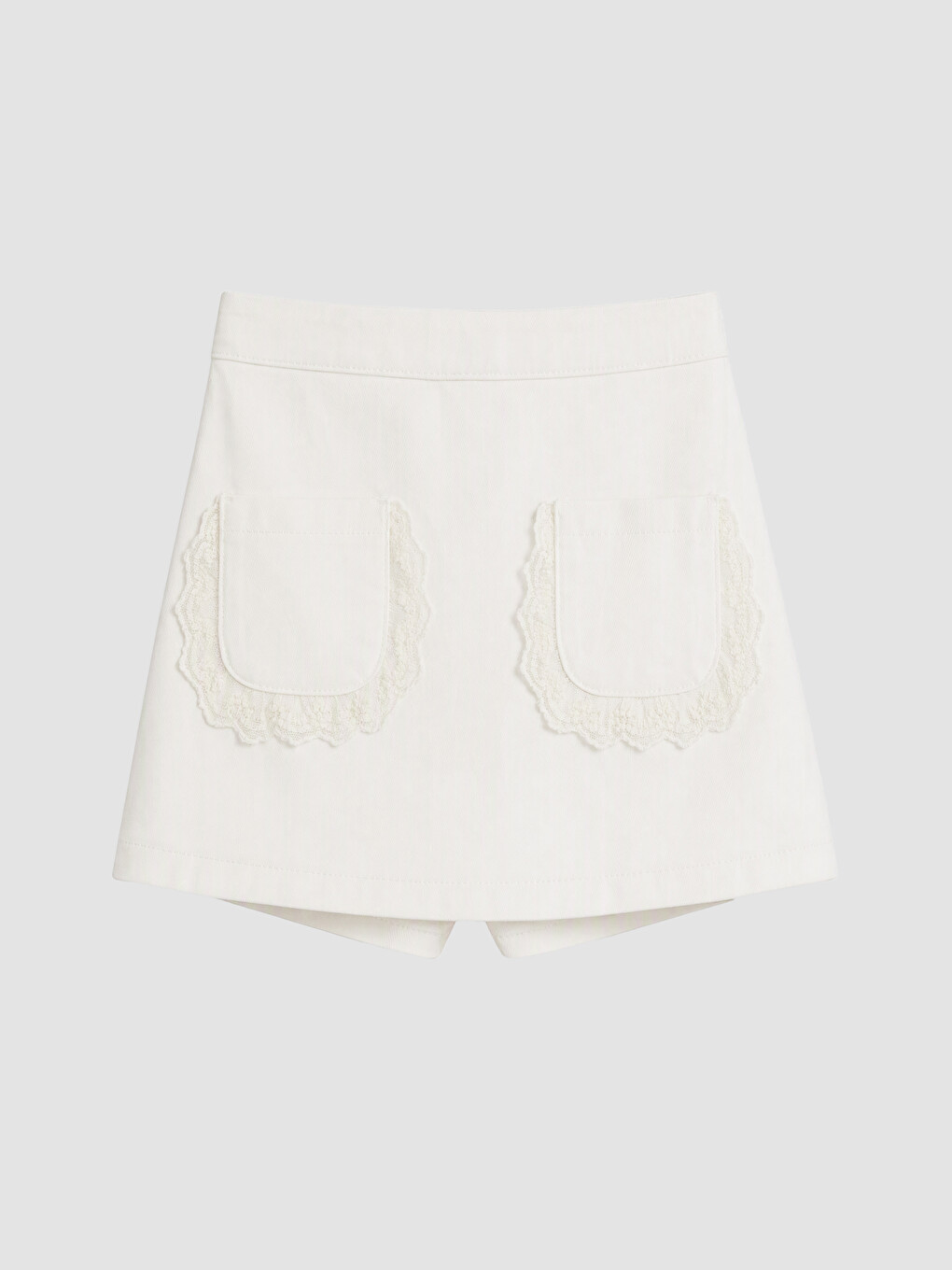 Girls' Skort With Lace Detail