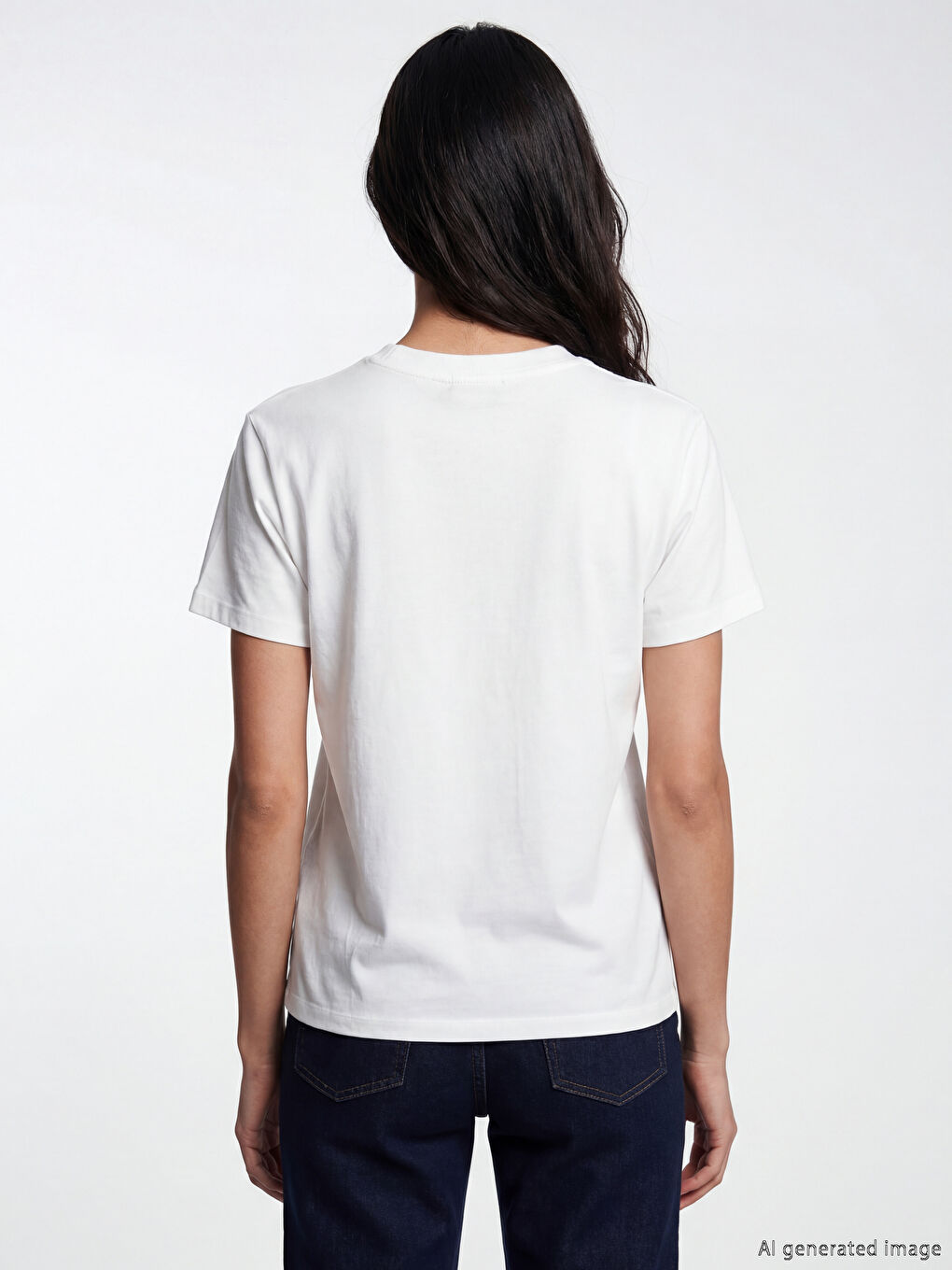 Crew Neck Printed Women's T-Shirt-2