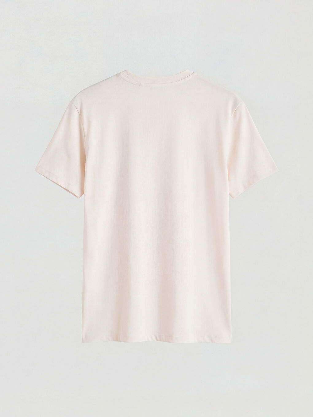 Ekru Bisiklet Yaka Baskılı Kadın Tişört-1