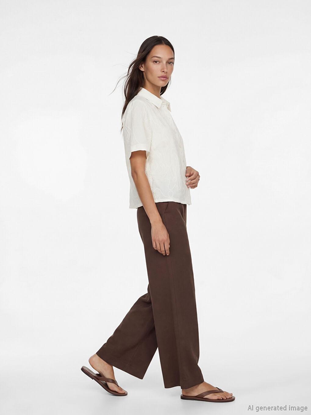 Embroidered Broderie Women's Shirt-1