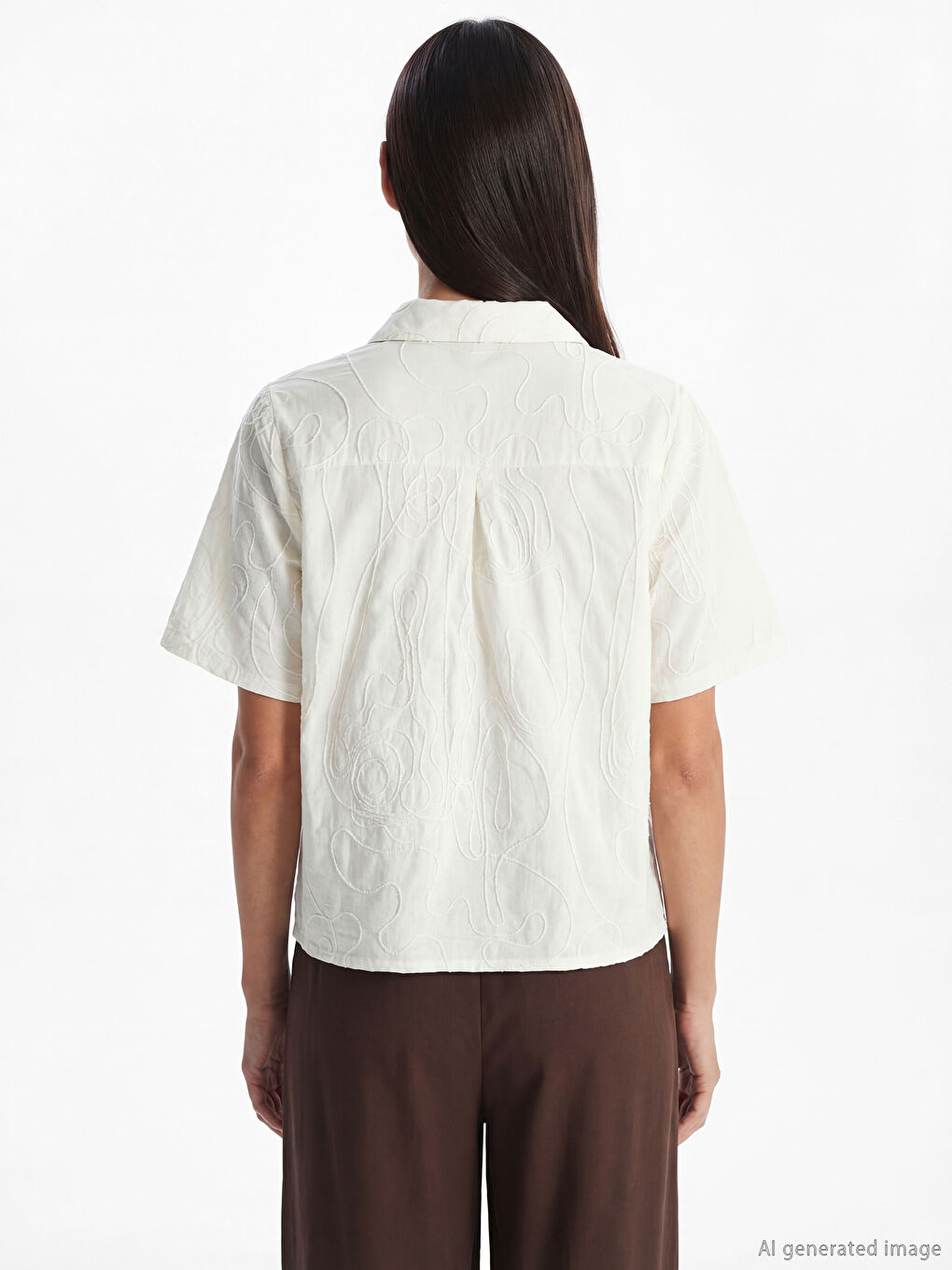 Embroidered Broderie Women's Shirt-3